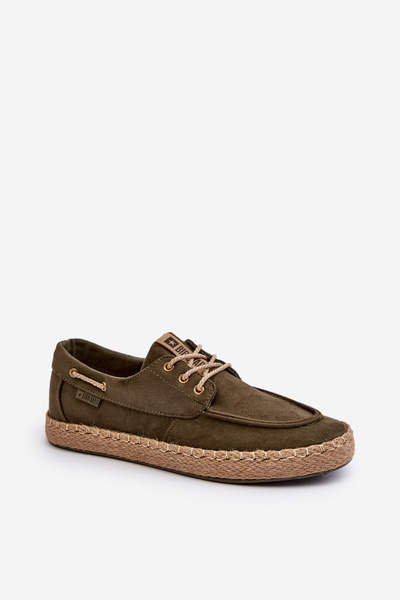 Pánske šnurovacie espadrily Big Star NN174055 Khaki