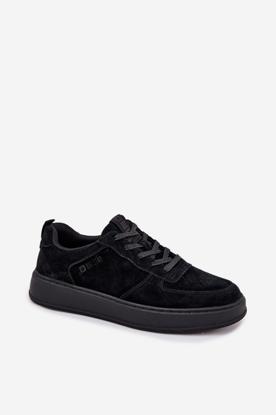Pánske Sneakers Na Platforme Zamszové Big Star OO174012 Čierne