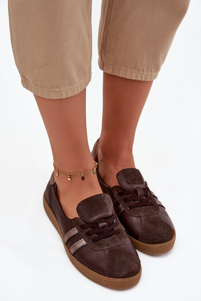 Kožené semišové dámske barefoot topánky Zazoo N1341 čokoládové