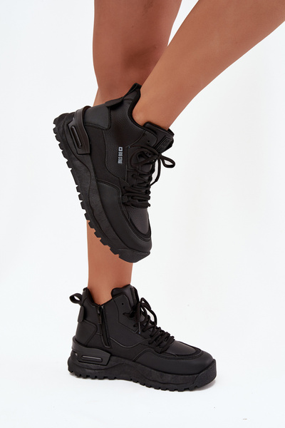 Dámske Športové Topánky Na Platforme Big Star SS274509 Čierne