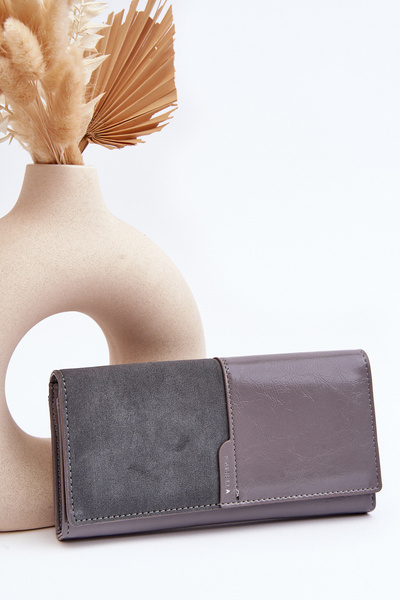Dámska peňaženka pripevnená pomocou magnetu sivej harla