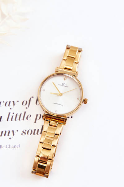 Dámske vodotesné oceľové hodinky Giorgio & Dario Gold