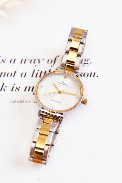 Dámske vodotesné oceľové hodinky Giorgio & Dario zlato-strieborné
