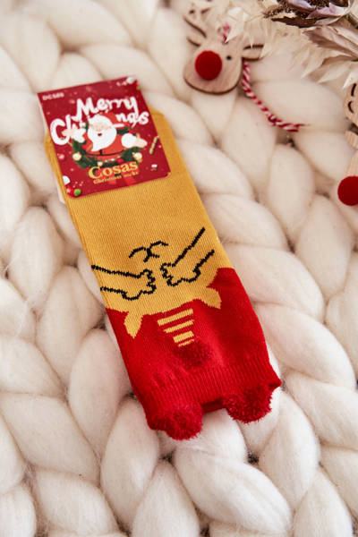 Detské vianočné ponožky cosas červeno-žltý
