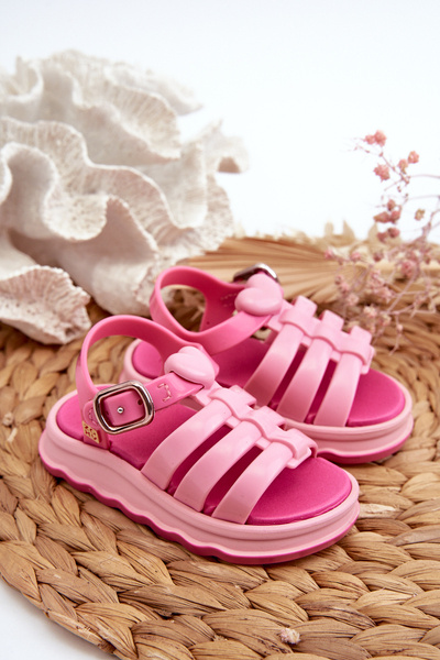 Vôňavé Detské Sandále Na Suchý Zips ZAXY NN385018 Ružové