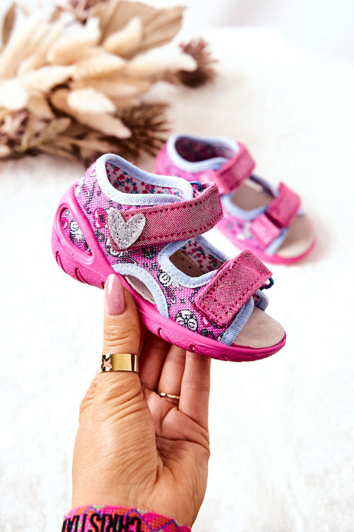 Befado sandále s suchým zipsom 065x147 Pink