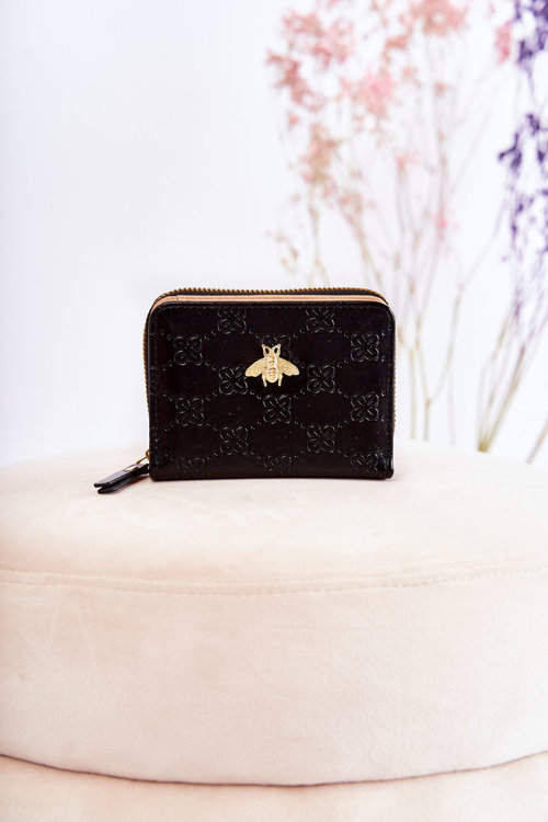 Dámska malá peňaženka s dekoráciou čierny sanchos