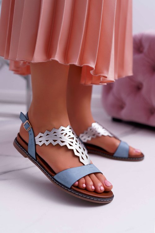 Dámske ploché sandále Sergio Leone SK011 Blue Lirielle