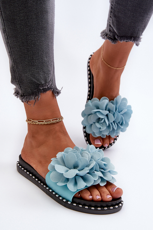 Dámske sandále zdobené kvetmi Čierne Cellanen