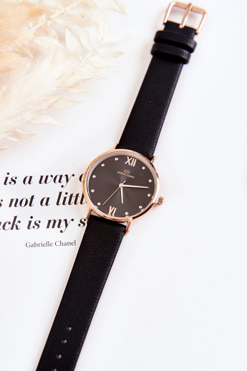 Dámsky módny opasok na hodinky Giorgio & Dario Black