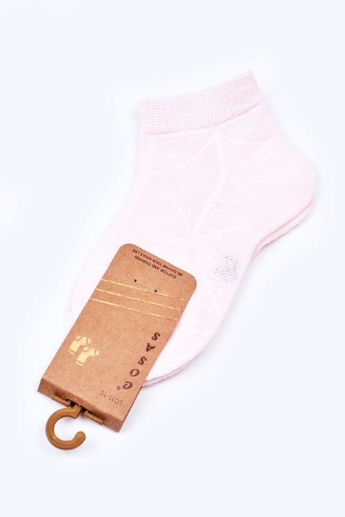 Detské bavlnené ponožky, ružová päta