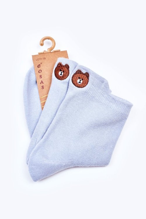 Detské bavlnené ponožky s medvede modré medvede