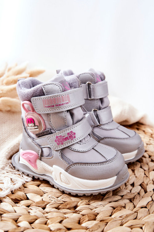 Detské izolované snehové topánky strieborné topánky nemi
