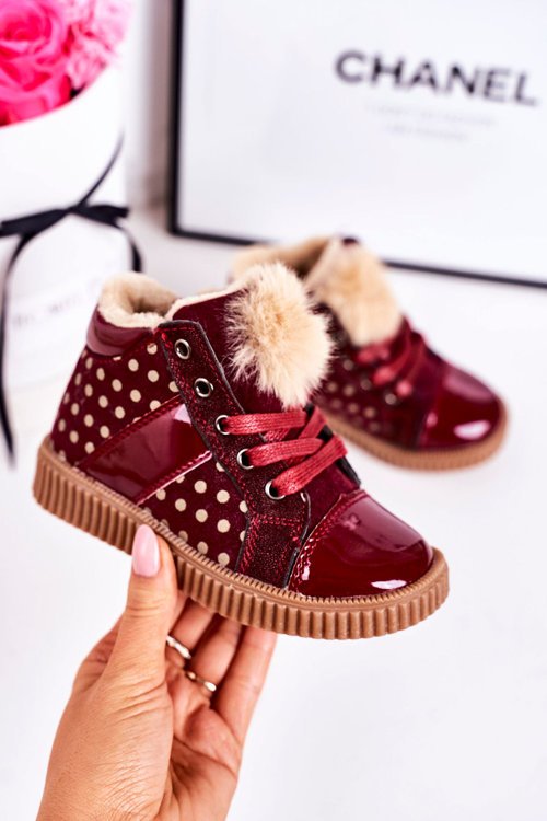 Izolované topánky pre deti v Polka Dots Red Anastasia