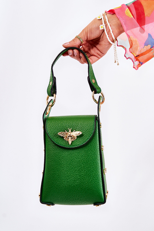 Malá dámska taška s dekoráciou zelenej Ellies