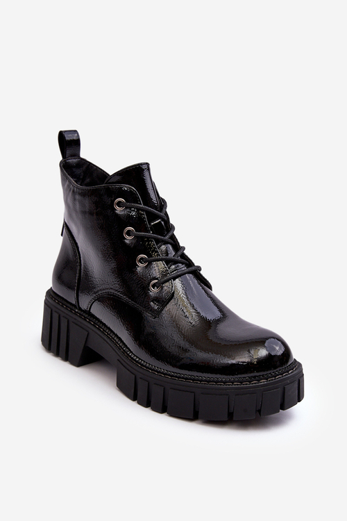 Maľované izolované čipky -upové topánky čierne bjorg