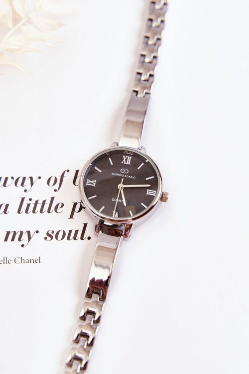 Náramkové hodinky Giorgio & Dario s čiernym ciferníkom Silver