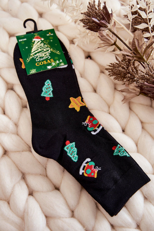 Pánske ponožky vo vianočných dizajnoch cosas čierne